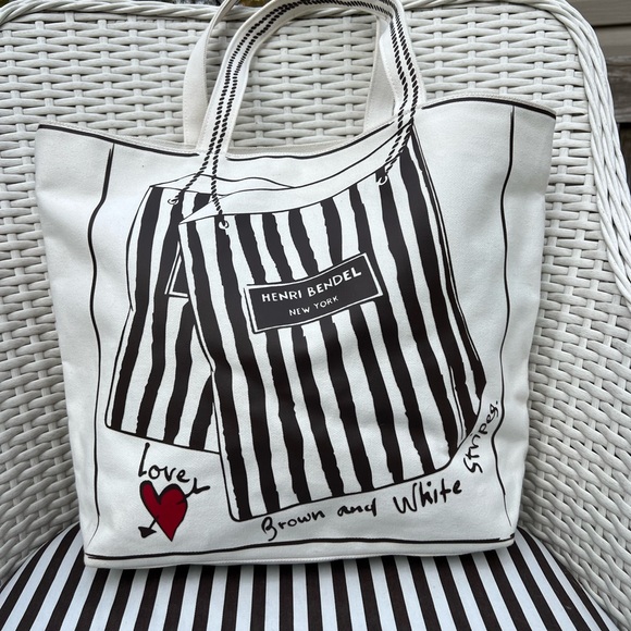 henri bendel Handbags - Henri Bendel "For the Love of Shopping" Canvas Tote Bag